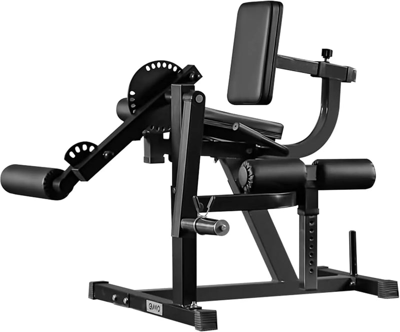 Leg Extension and Curl Machine, Lower Body Special Leg Machine, Adjustable Leg Exercise Bench with Plate Loaded, Leg Rotary Extension for Thigh, Home Gym Weight Machine O3