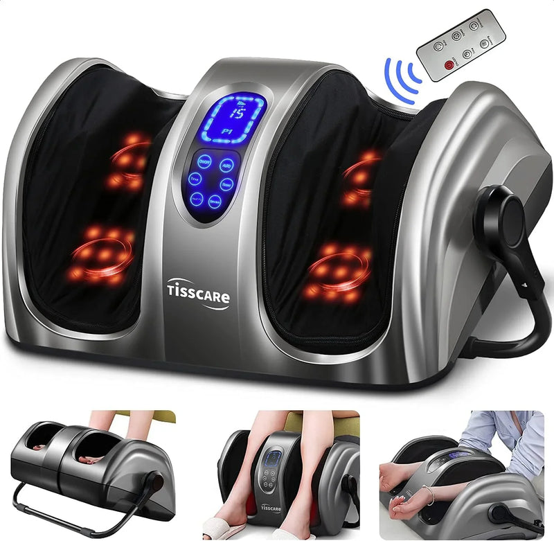 Therapeutic foot massager with heat therapy: Suitable for nerve disorders, plantar fasciitis and pain relief. This FSA/HSA compliant foot massager is suitable for home/office use to massage the feet/legs/shins/ankles. It is suitable for both women an P2