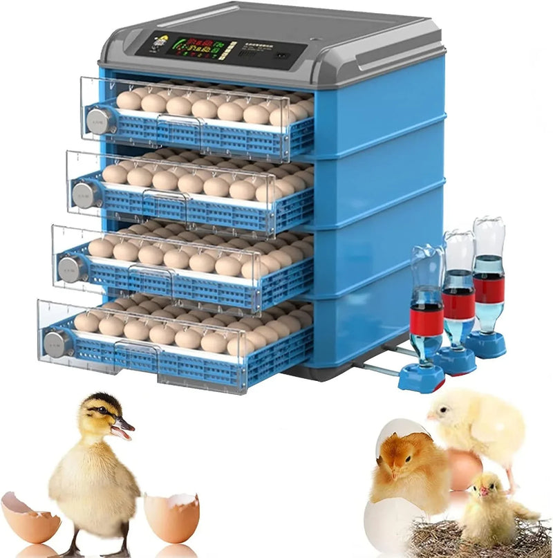 Egg Incubator, 192/256/500 Egg Incubator, Poultry Hatcher Machine with Automatic Egg Turning, Temperature & Humidity Control and LED Screen, General Purpose Incubator for Chickens Ducks Birds,500 Q5