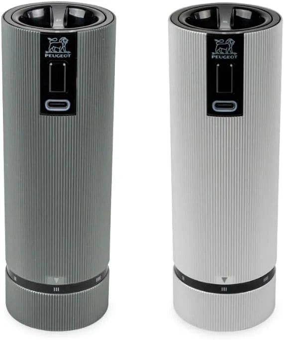 Double-flavor spice grinder Salt grinder - Electric rechargeable series u'Select 15 cm - Pepper grains Salt gem set - 6 preset flour settings E1