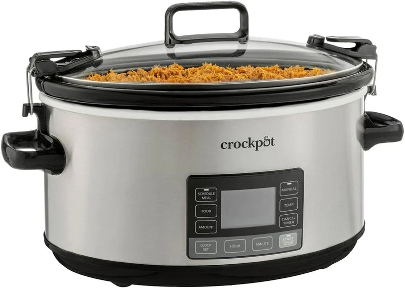 Crock-Pot 7 Quart Portable Programmable Slow Cooker with Timer and Locking Lid K6