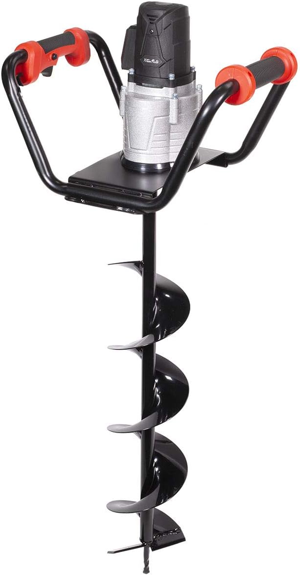 1500W industrial trenching machine enclosure features a soil excavation power head, including a 6-inch digging auger bit kit S0