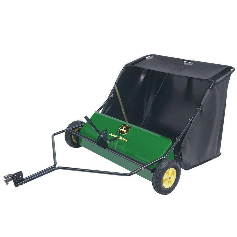 John Deere 42′′ Tow-Behind Lawn Sweeper, 24 cu. ft. Capacity, Adjustable Brushes E1