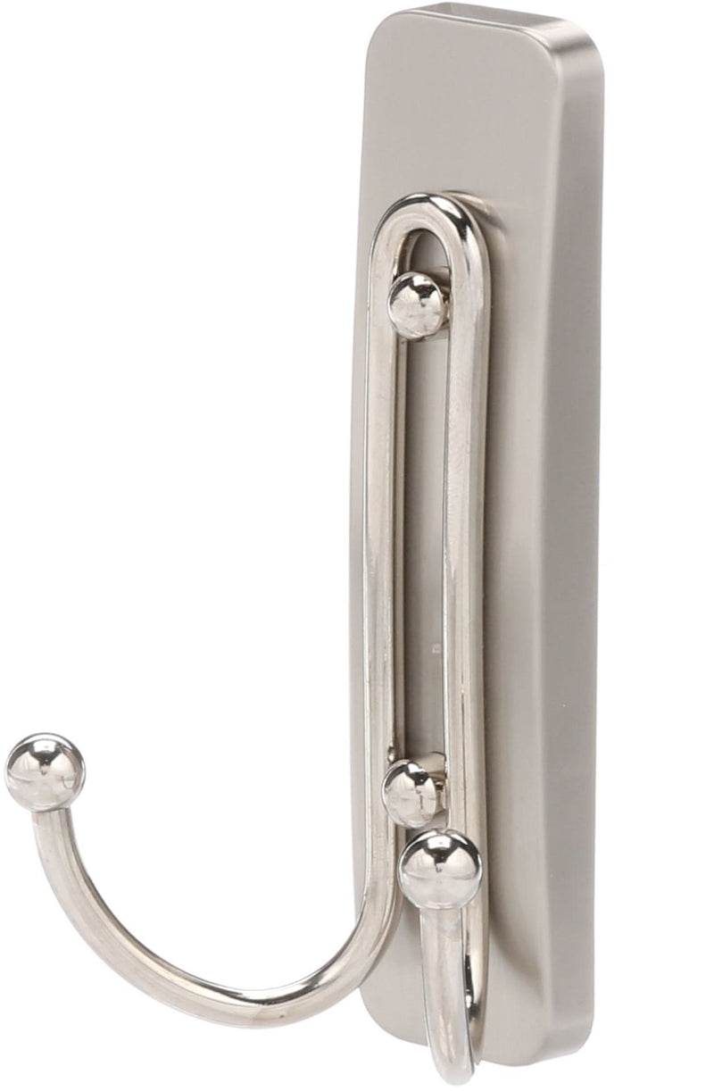 3M Command Large Bathroom Double Hook, Satin Nickel Z8