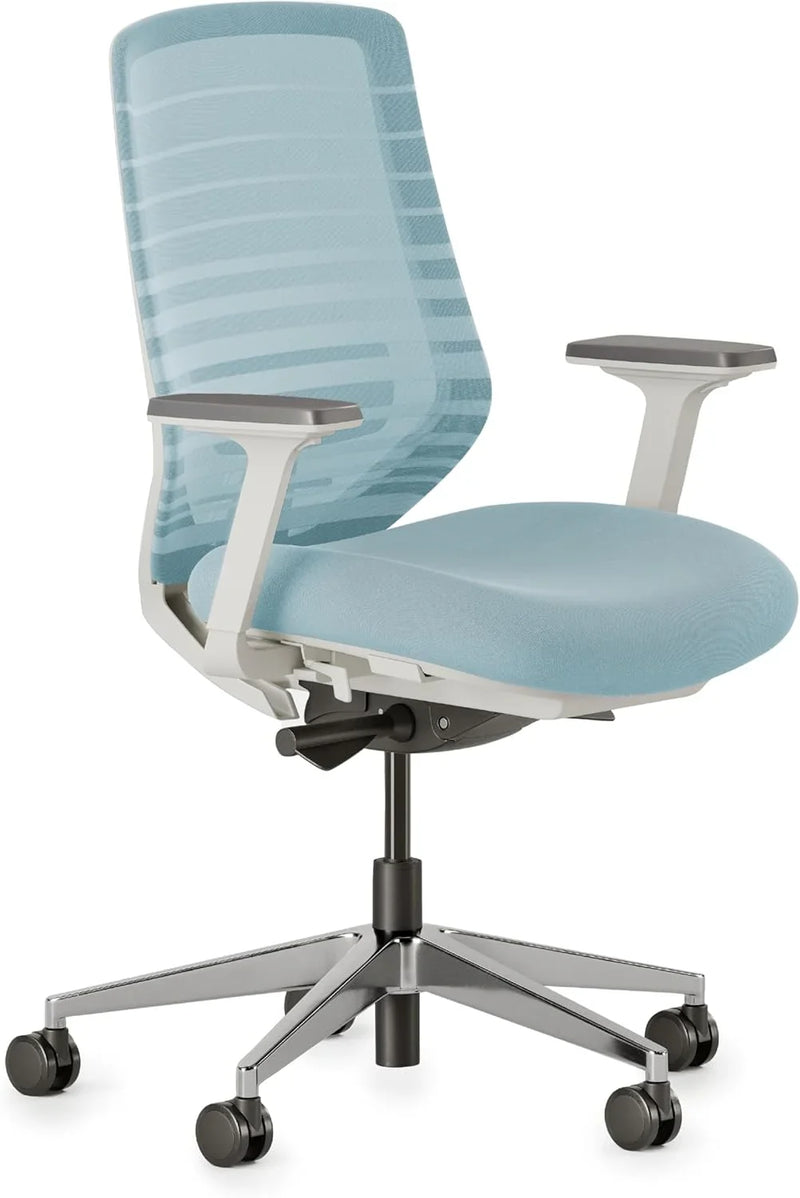 Ergonomic office chair - A versatile office chair with adjustable lumbar support, breathable mesh backrest, and stable wheels - Experience the best comfort and support - Sapphire color J3
