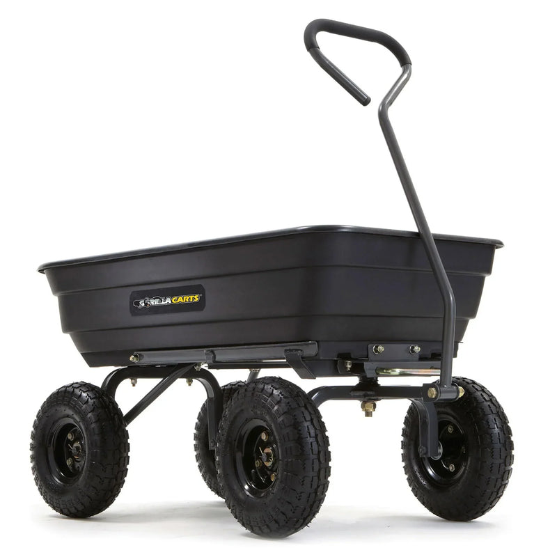 Poly Garden Dump Cart with Easy to Assemble Steel Frame B9