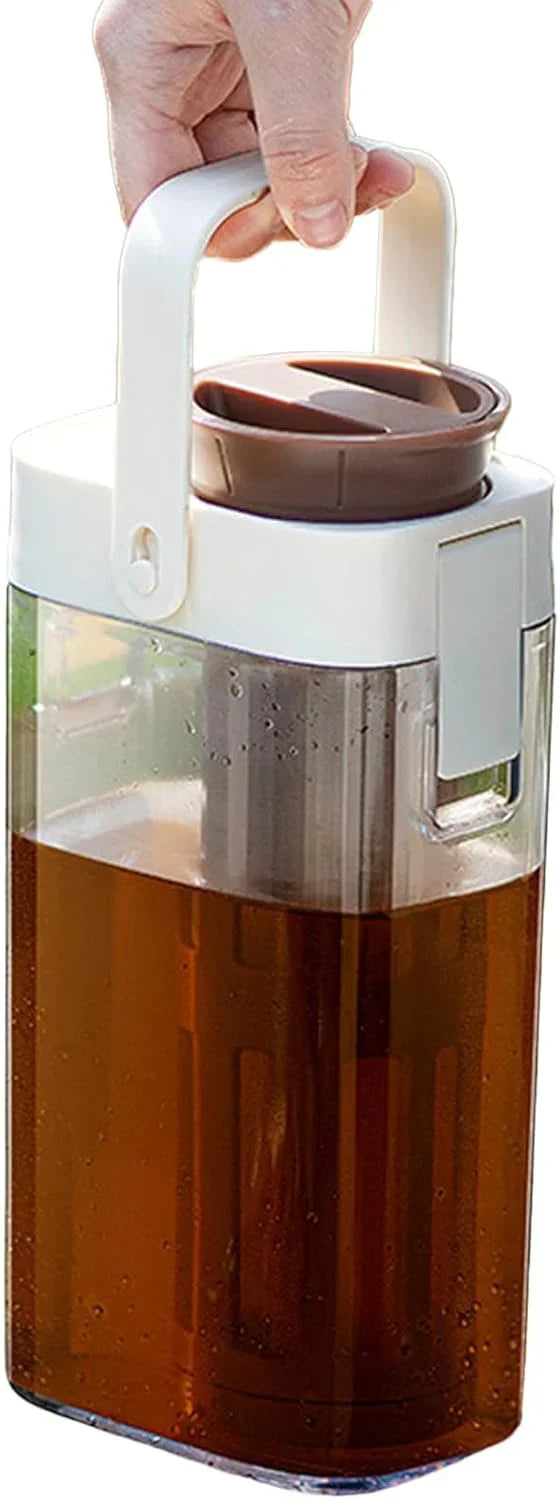 Iced Tea Pitcher, Tea Beverage Container, Leak Proof Dispenser with Transparent and Large Capacity Design for Outdoor Picnics, Parties, or Barbecues, 1 Piece J3