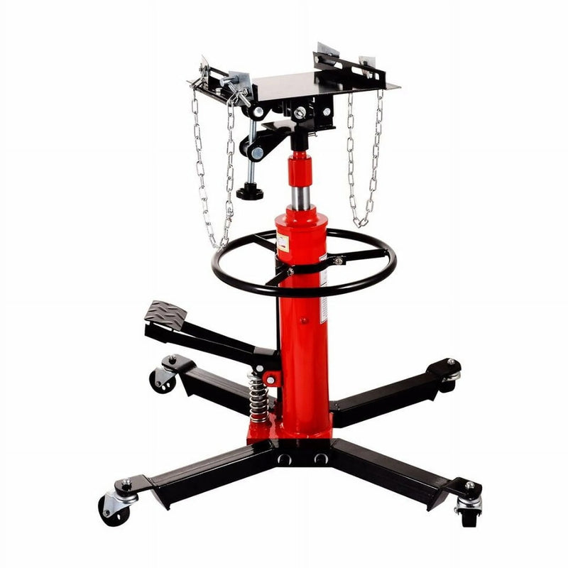 Hydraulic Car Transmission Jack Vertical Lift,1660 Pounds,360掳Rotating Wheel Lift,Red W7