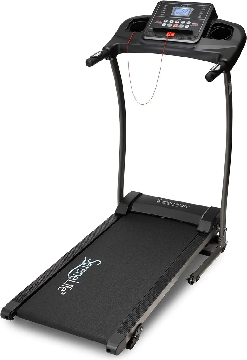 Folding Treadmill - Foldable Home Fitness Equipment with LCD for Walking & Running - Cardio Exercise Machine - Preset and Adjustable Programs - Bluetooth Connectivity H9