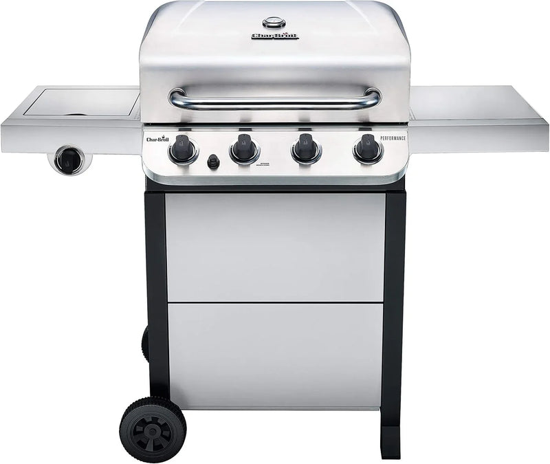 Performance Series Convective 4-Burner with Side Burner Cart Propane Gas Stainless Steel Grill - 463377319 A7