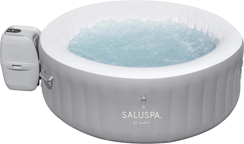 Inflatable Hot Tub Spa (71" x 26") | Portable Hot Tub with 2 Covers (1 Energy-Efficient Thermal Cover and 1 Standard Cover) | Fits Up to 2-4 Persons | Black Q9