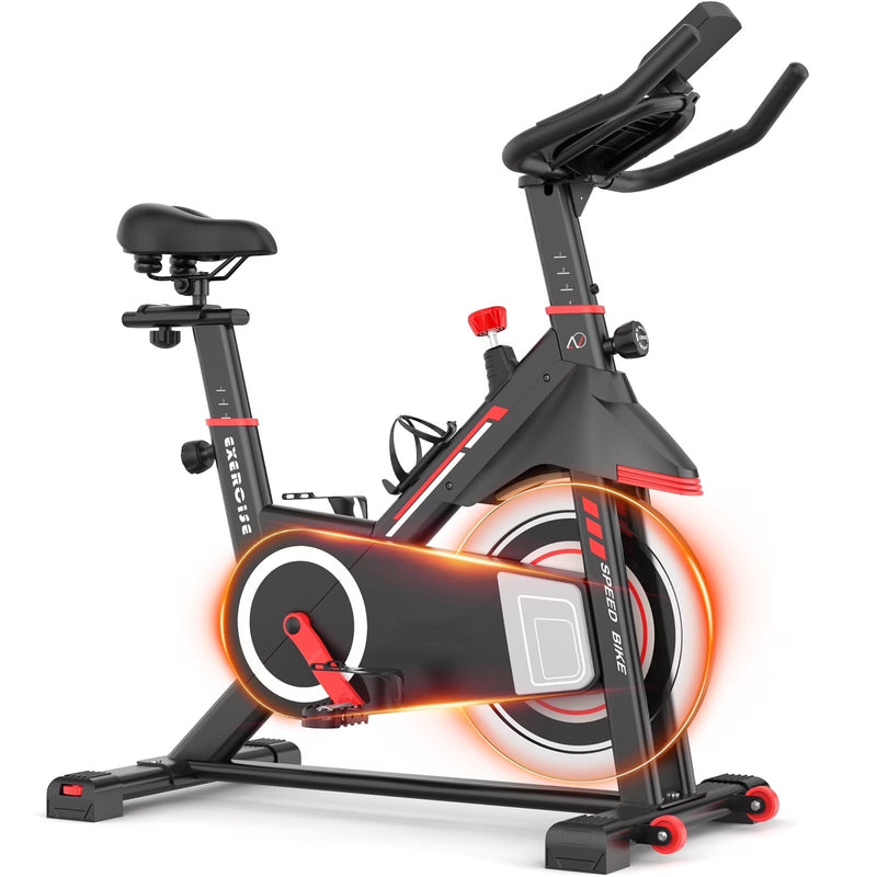 ANCHEER Exercise Bike for Home,Heavy Duty Indoor Stationary Bike with Comfortable Seat Cushion,300lbs Max Weight Capacity,Home Gym Cardio Workout... F5