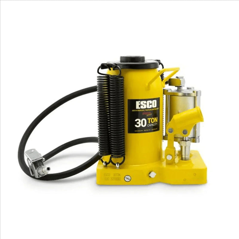 ESCO 30 Ton Pro Series Air Hydraulic Bottle Jack – Heavy Duty Lifting for Automotive and Industrial Use B1