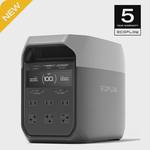 EF EcoFlow DELTA 3 Portable Power Station, Full Charge in 43 Min, 1024Wh LiFePO4 Battery, 1800W AC/100W USB-C Output, Solar Generator(Solar Panel... X3