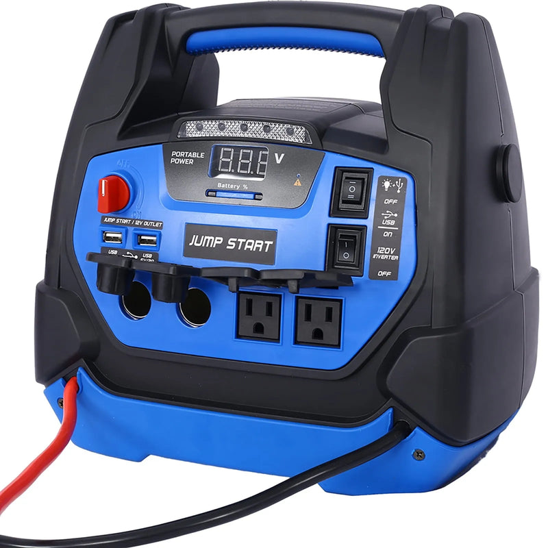 Rechargeable Jump Starter 1800 Amp Battery Jump Starter With Air Compressor Car Tire Inflator For Gas Diesel Vehicles K1