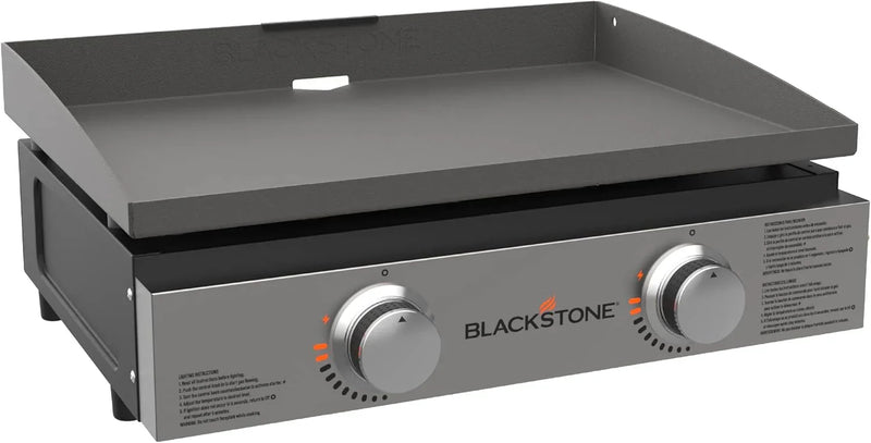 Blackstone 1666 22” Tabletop Griddle with Stainless Steel Faceplate, Powder Coated Steel, Black S6