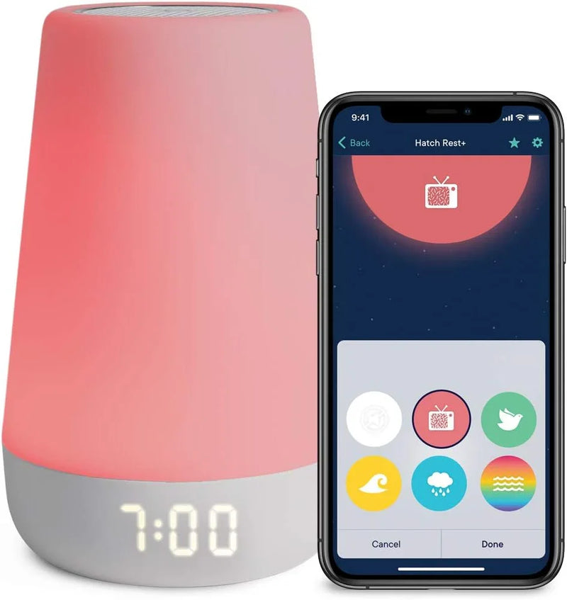 Night light, enhanced wake-up reminder audio monitor, white noise soothing device, infant sleep training device, children's alarm clock, night light X2