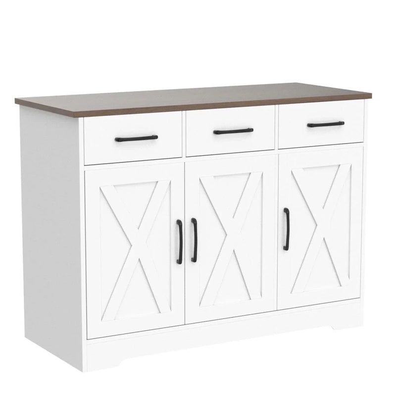 Modern Farmhouse Sideboard Buffet Cabinet H8