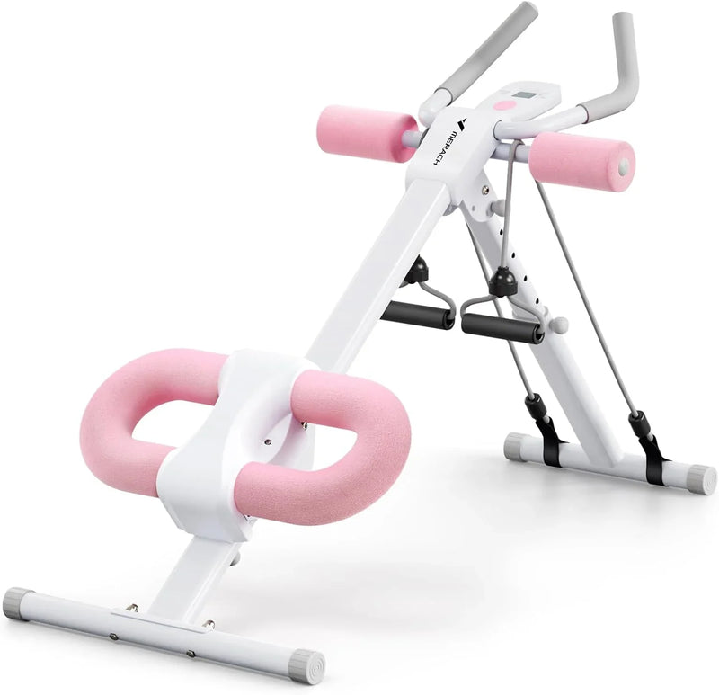 Ab Workout Equipment, Adjustable Ab Trainer Machine for Abs Workout at Home Gym, Foldable, Knee Protection, Abdominal Trainer for Stomach Workout V0