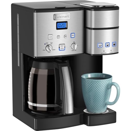 Cuisinart Single Serve 12 Cup Coffee Maker, Offers 3 Sizes: 6 Ounces, 8 Ounces and 10 Ounces, Stainless Steel, SS 15P1: Home & Kitchen C5