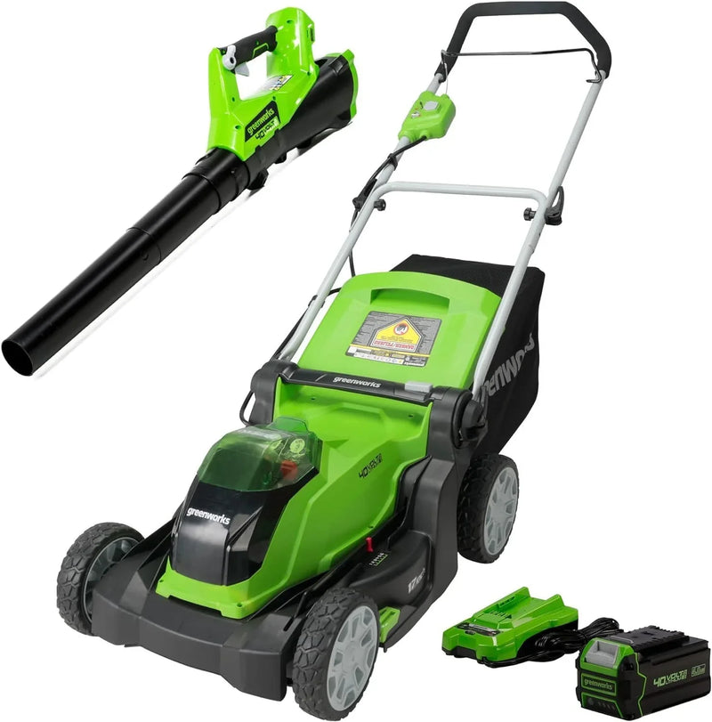 40V 17" Cordless (Push) Lawn Mower (75 Compatible Tools), 4.0Ah Battery and Charger Included G1