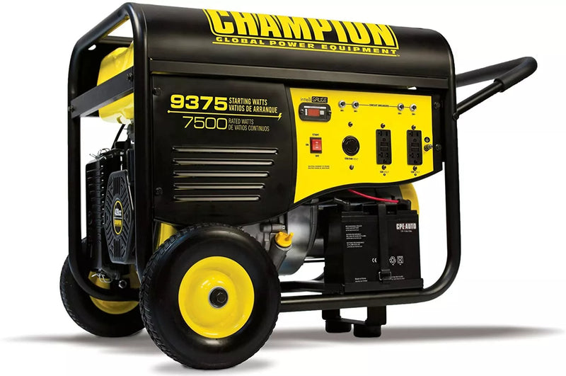Champion 9,375-W Portable RV Ready Gas Powered Generator w/ Remote Start Home RV Q6