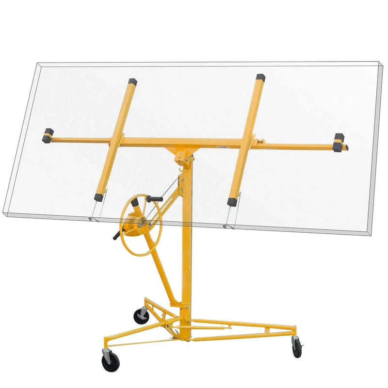 Drywall Lift 11' Yellow Rolling Sheetrock Panel Hoist Jack T8