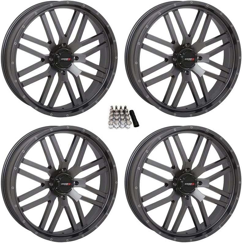 System 3 ST-3 Gunmetal UTV Wheels 22" Polaris RZR 1000 XP/Ranger XP 900/1000 L7