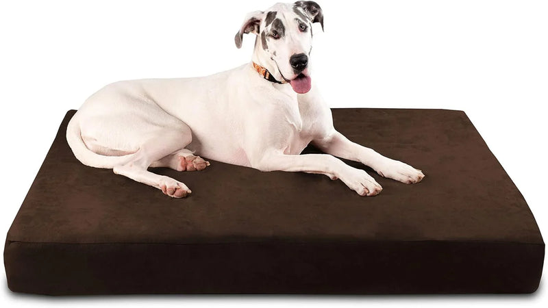 Fashion oversized dog bed (XL size, dark gray) - Thickness 7 inches, soft and comfortable, ergonomic cushion - Oversized dog bed - Durable and washable microfiber cover L5