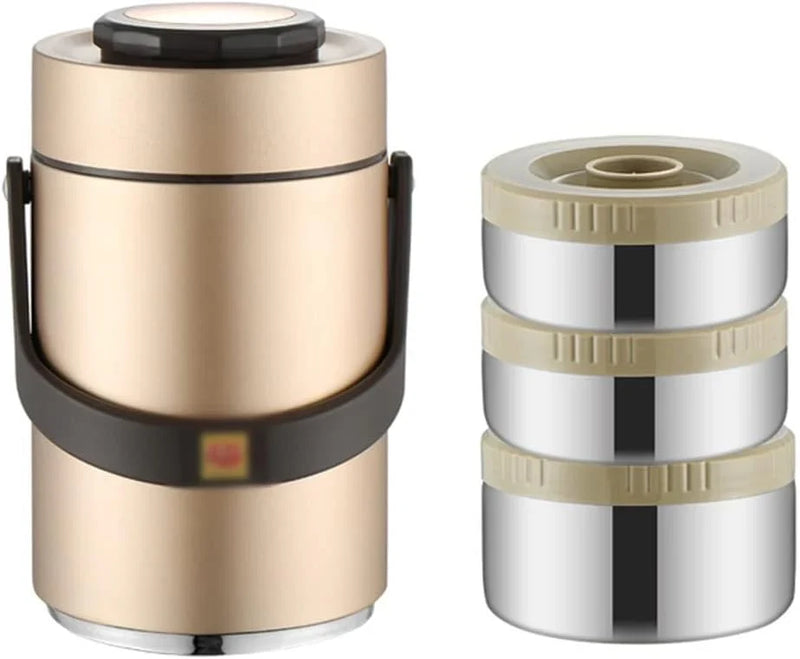Portable Large Capacity Vacuum Insulation Bento Lunch Box Leak-Proof Food Storage Container Outdoor O8