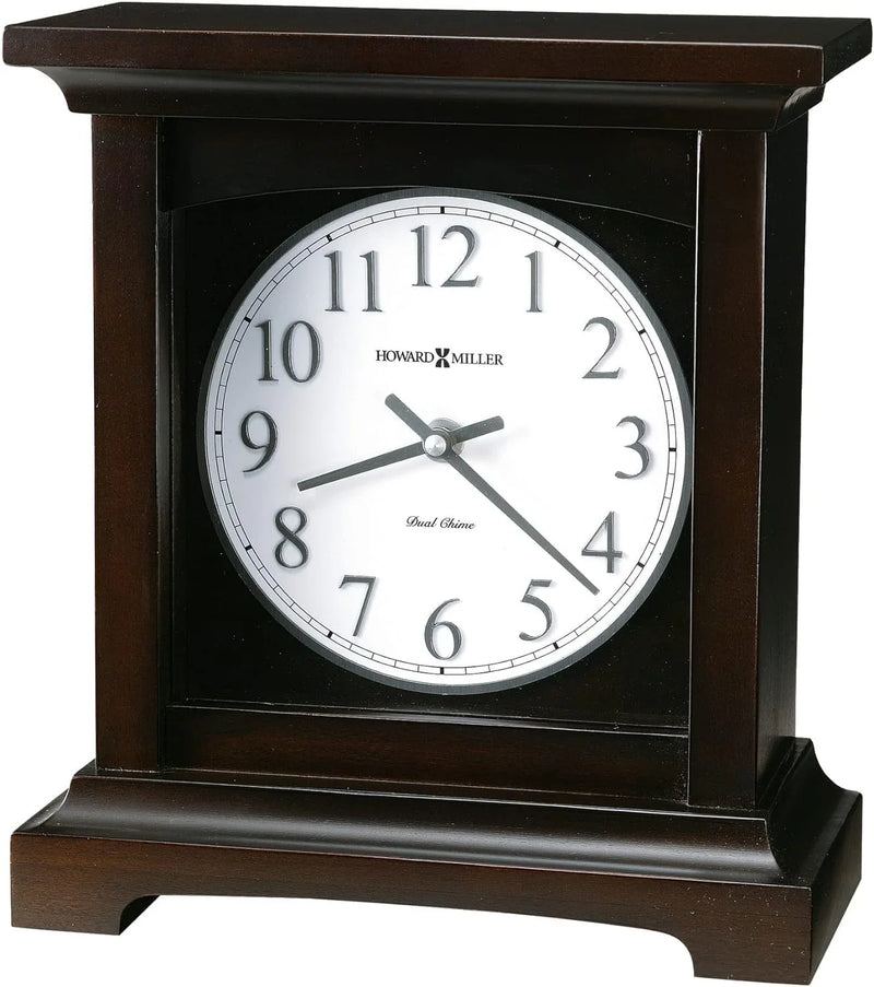 Type II Clock 549-718 - Black coffee-colored surface, with a retro home decoration style, quartz movement, dual alarm function, and automatic nighttime alarm-off feature X3