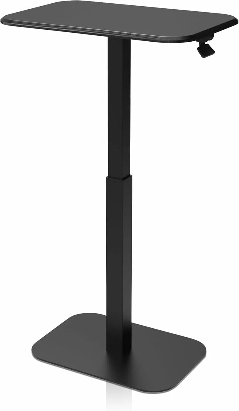 Adjustable height side table, a versatile decorative item suitable for both home and office settings. It features precise engineering for effortless height adjustment, ensuring excellent stability (white base and carbon fiber tabletop) N4