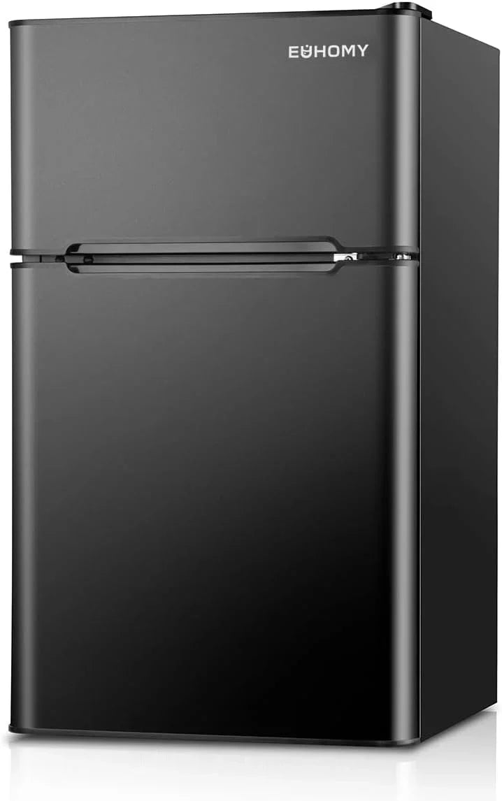 Euhomy Mini Fridge with Freezer, 3.2 Cu.Ft Mini Refrigerator with Freezer V4