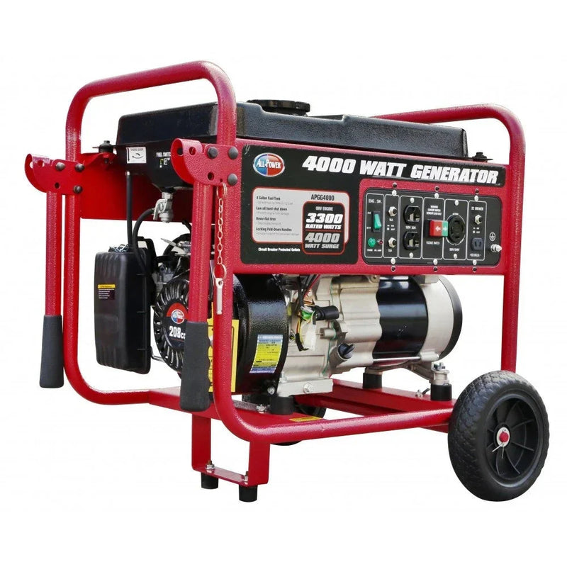 4000 Watt Generator APGG4000, 4000W Portable Generator for Home Use Power Backup, RV Standby, Hurricane Damage Restoration Power Backup, EPA Certified O9