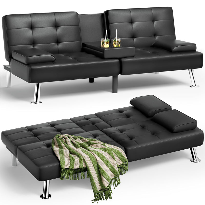 Modern Convertible Folding Futon Sofa Bed D0