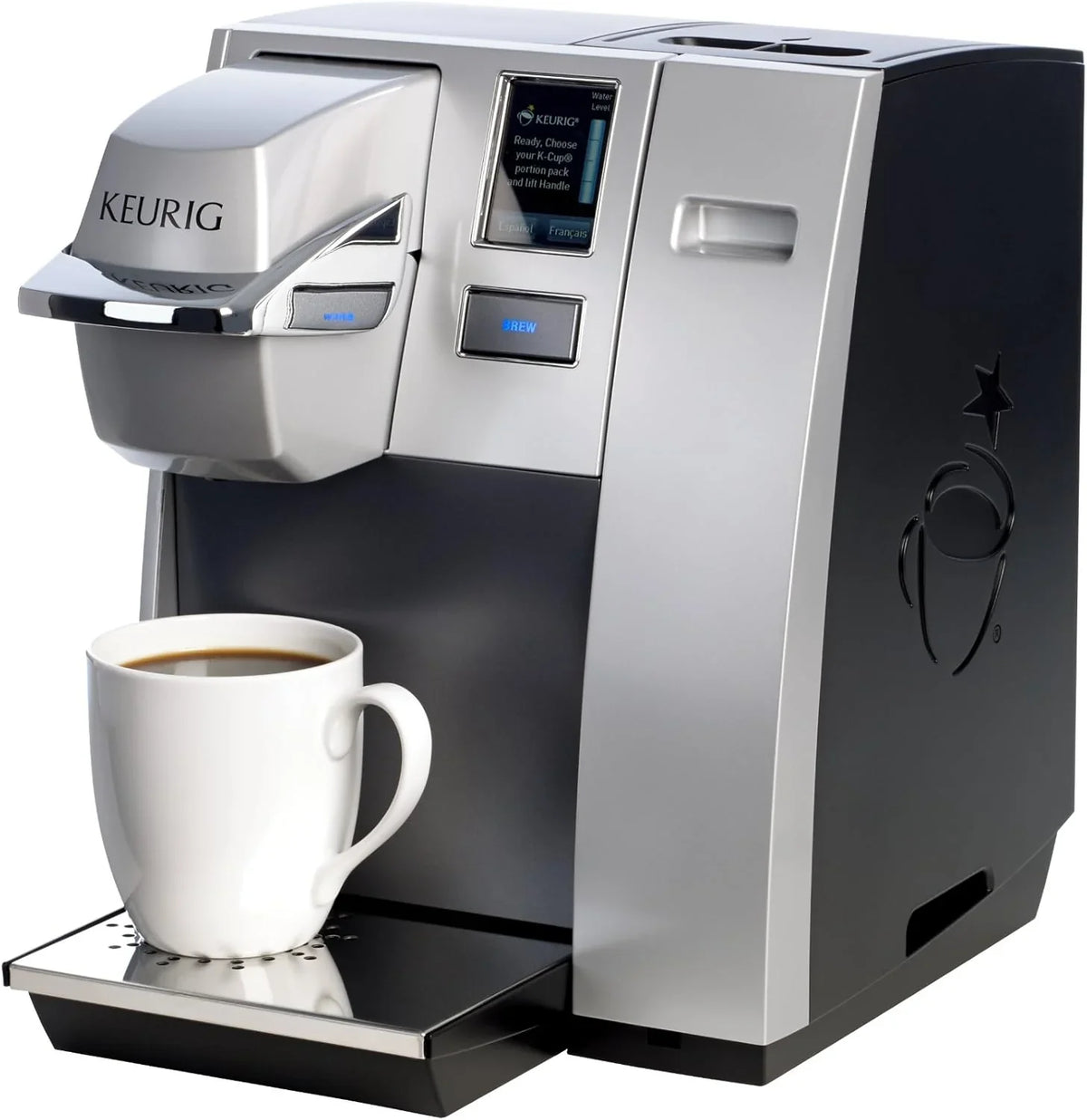 Commercial office single-cup K-Cup coffee machine, silver version