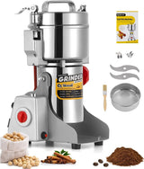 Electric Grain Grinder - Safety Enhanced Version 3600 watts - High-speed Spice and Herbal Grinder - Commercial-grade Ultra-fine Machine - Dry Grain Crusher - CE 110V (2500 grams swing type)