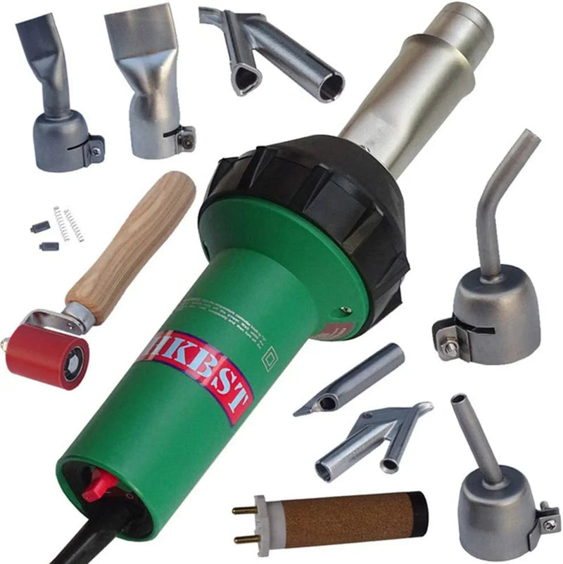 Hot Air Plastic Welder 110V 1600W Heat Gun Professional Welding Torch Gun for PVC, TPO, Vinyl Roof,Plastic Welding Kit with Welding Nozzles, Seam Rollers,All in one Plastic Welder Repair Kit A5