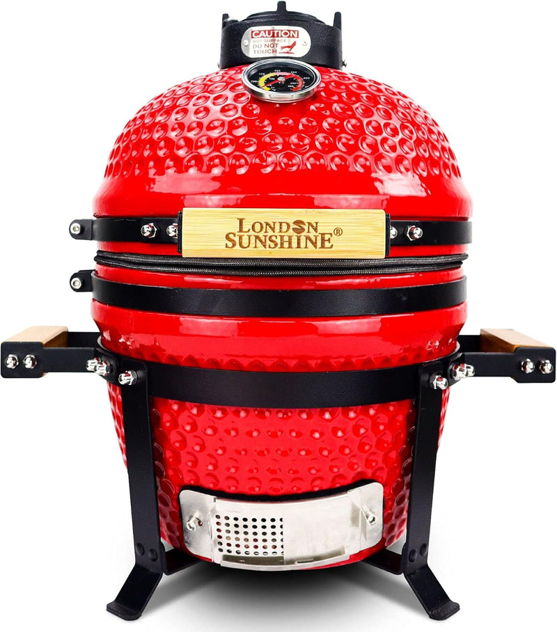 13-inch ceramic Kamodo charcoal barbecue grill - red F8