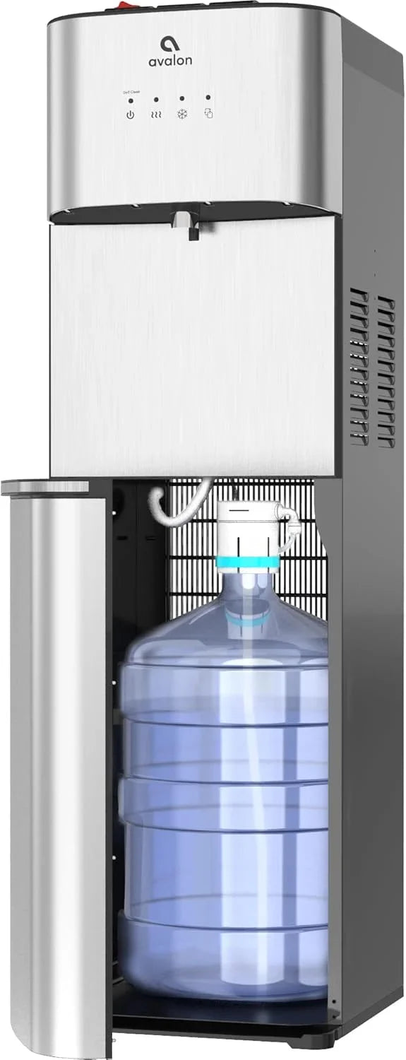 Limited Edition Self Cleaning Water Cooler Water Dispenser - 3 Temperature Settings - Hot, Cold & Room Water, Durable Stainless Steel Construction, Bottom Loading - UL Listed-Avalon K1