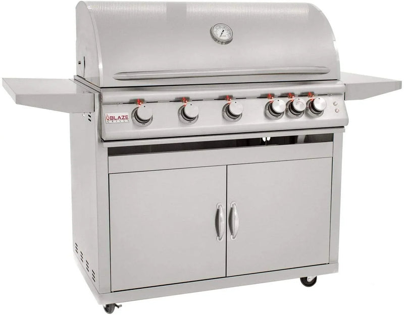 Blaze Freestanding Grill with Lights (BLZ-5LTE2-LP-BLZ-5-CART), 40-inch, Propane Gas L8