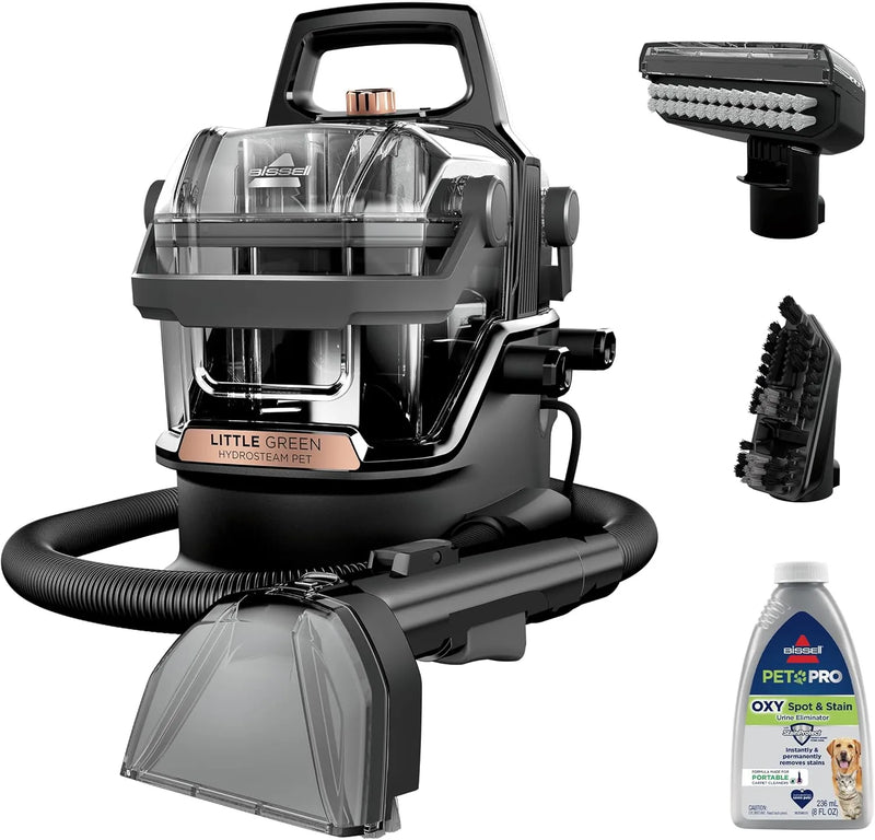 Green HydroSteam Multi-Purpose Portable Carpet and Upholstery Cleaner, Car and Auto Detailer, 3618, Black and Copper Harbor V8