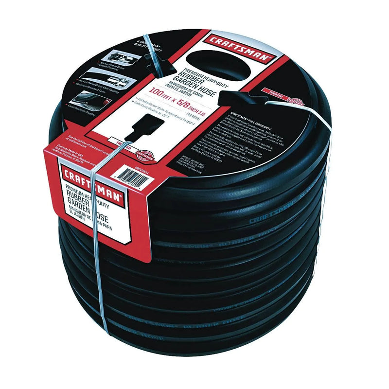 Craftsman Premium Rubber Garden Hose, 100ft. x 5/8. inch R2