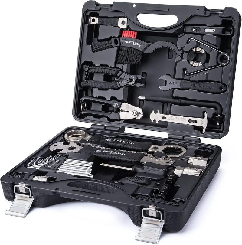 Bike Bicycle Repair Tool Kit 34 Piece Multi Tool Bicycle Maintenance Set for Road Bikes and Mountain Bikes with Tool Box O6