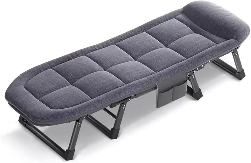 Folding Camping Cot Adults Bed,Adult Folding Bed, Rollaway Bed with Mattress for Adults Queen, High Elastic Sponge Five Adjustable Angles Good Load Bearing, Folding Bed, for Home Outdoor Y7