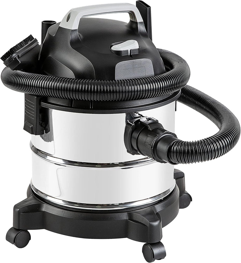 Basic type wet-dry dual-purpose vacuum cleaner, 4-gallon capacity for home use, 3 horsepower, stainless steel material, gray/black B5