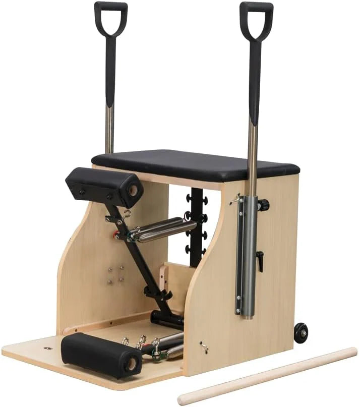 Pilates Chair, Split-Pedal Stability Combo Chair with Handles,Pilates Reformer Machine,Pilates Equipment for Home Or Studio Use N7