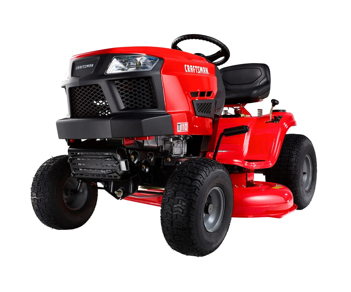 Craftsman T110 42-in Riding Lawn Mower -- 17.5 HP Briggs & Stratton Engine -- 7-Speed Transmission -- Model 13AN77XS093