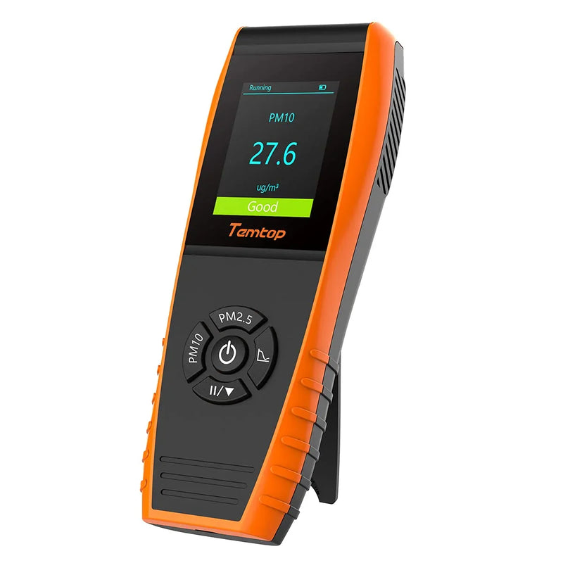 Air Quality Monitor PM2.5 PM10 Particle Counter, Formaldehyde, Temperature, Humidity, TVOC AQI Tester for Indoor/Outdoor Air Pollution Detection w/Data Export V6