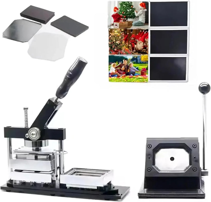 DIY Fridge Magnet Badge Maker Kit Button Badge Machine with Paper Cutter & 100pcs Components - Create Custom Photo Magnets, Badges & Stickers for Home, Office Or Gifts 80 * 53cm E5